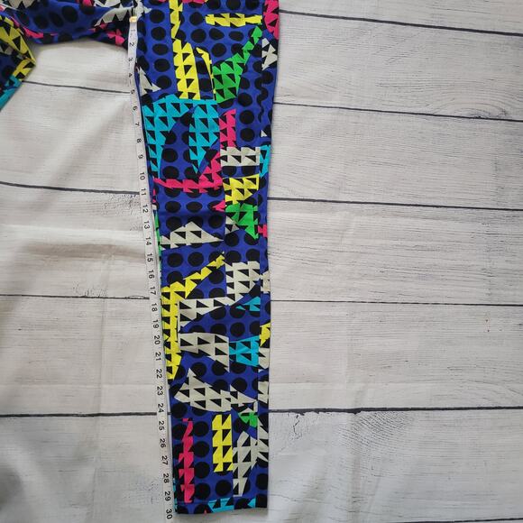 L'Amour Nanette Lepore Size 7	Junior's Multicolor Bright Legging Pants Geometric - Picture 5 of 7
